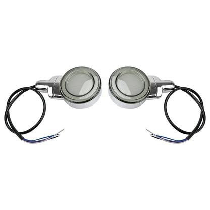 Front Turn Signal Light - LED Flat Chrome for Softail Classic 1999–2023
