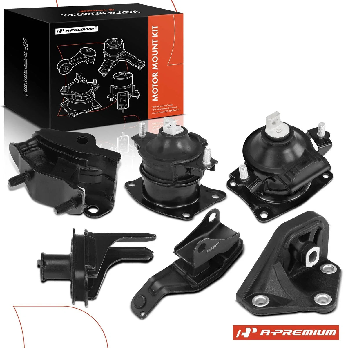 6X Engine Motor & Transmission Mounts for Honda Accord (2003–2007)