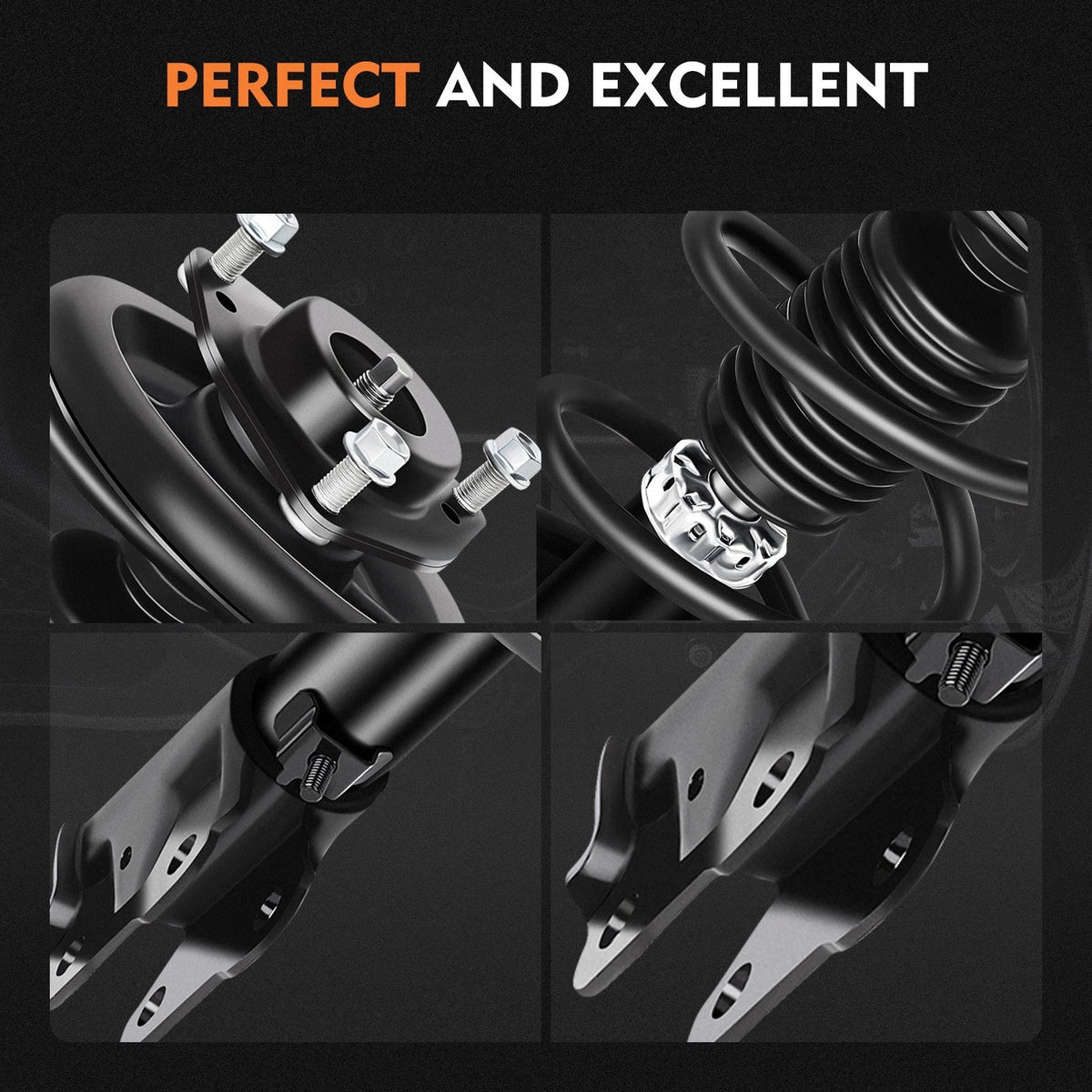Complete Set of Struts, Shocks & Springs for 2008-2010 Mitsubishi Lancer GTS