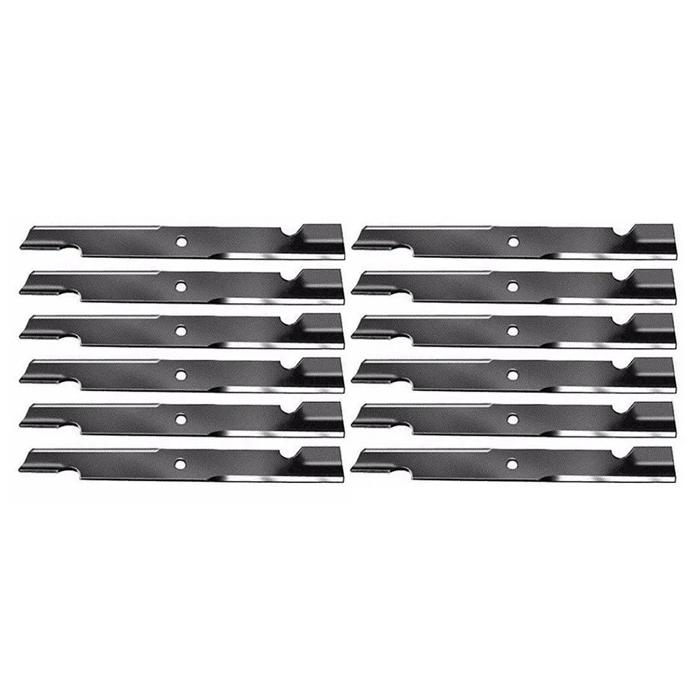12 Pack Notched High-Lift Blades for Exmark (103-6403, 103-6403-S)