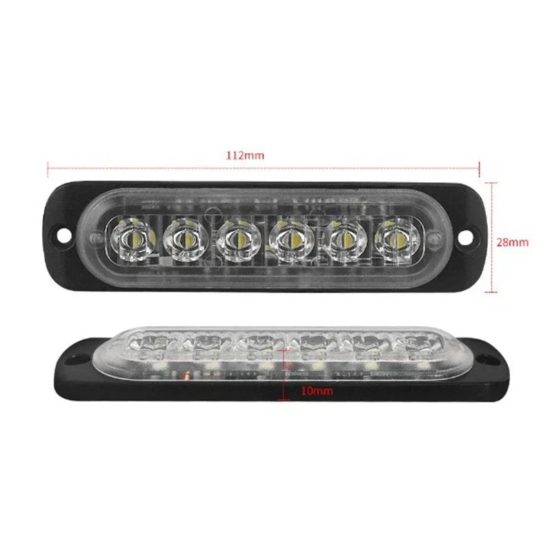 Off-Road LED Fog Lamp Set - 12V Work Light Flood Lights (2 Pack)
