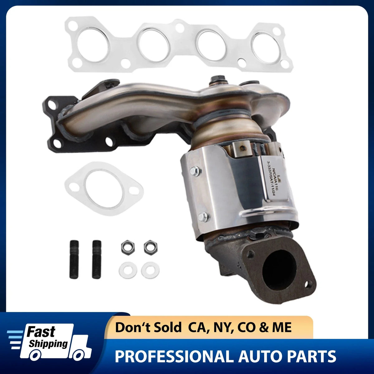 Front Catalytic Converter Kit Direct-Fit for Kia Forte Koup (2010–2013)