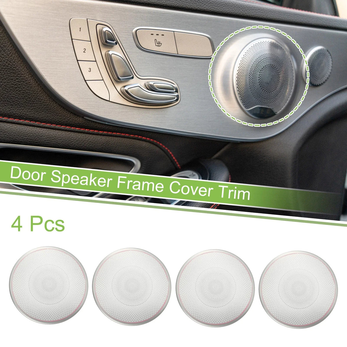 Set of 4 Speaker Frame Cover Trim for Mercedes Benz C300 C250 (2015–2019)