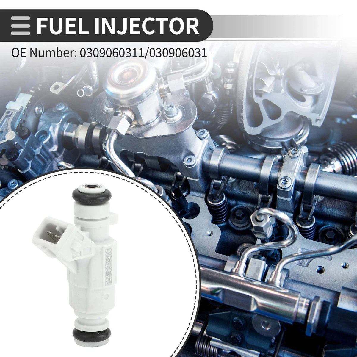 Fuel Injector No. 0309060311 for Volkswagen Gol G2 Hatchback (1996–2001)