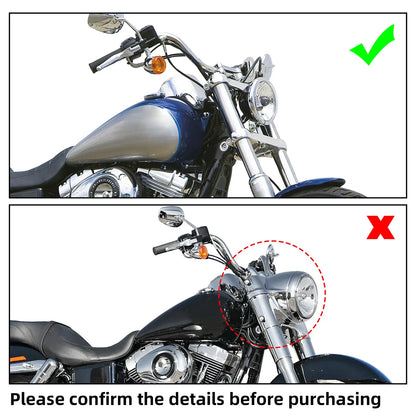 Matte Black Headlight Fairing & 15" Smoke Windshield for Harley Dyna