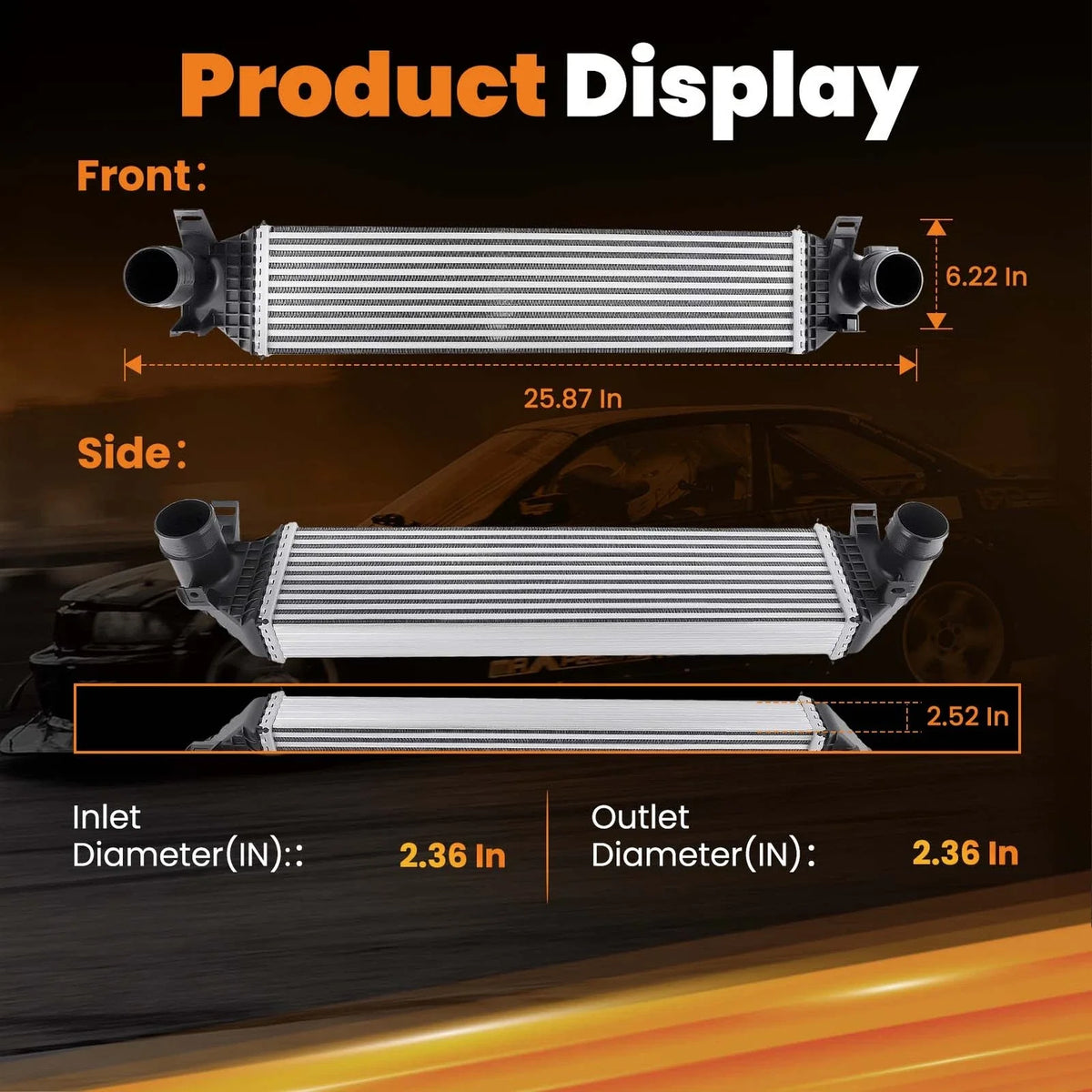 Turbo Intercooler for Ford Escape 2017-2019 and Lincoln MKC 2015-2019