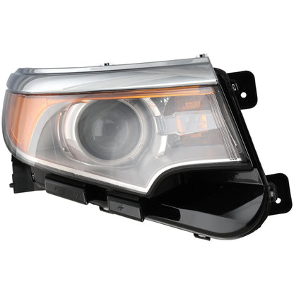 Passenger Side Headlight for Ford Edge (2011–2014) Halogen with Bulb