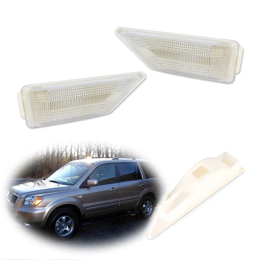 Set of 2 Clear Lens Front Side Marker Lights for Honda Element (2009–2011)