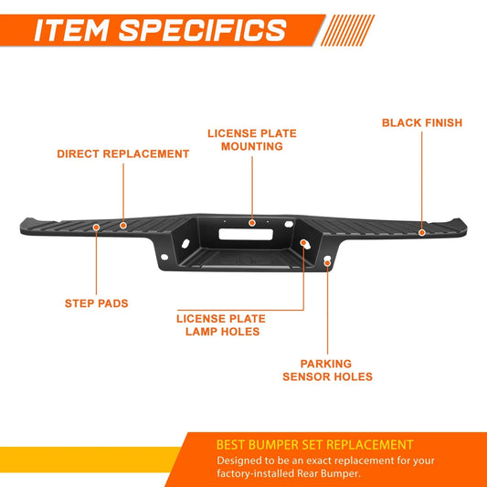 Rear Bumper Step Pad for Ford F-150 (2004–2008) w/ Sensor Holes & Tow Package