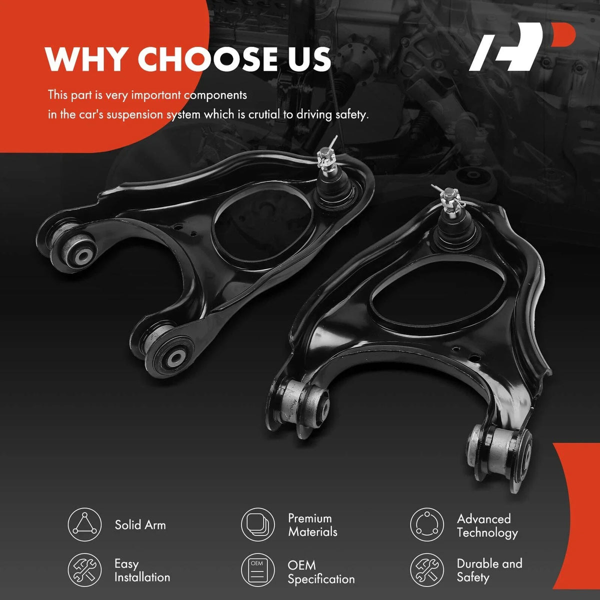 Upper Control Arm Set with Ball Joints for Honda Accord Acura 2003-2007