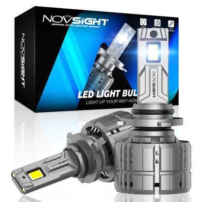 LED Headlight Bulbs 9006 (2-Pack) for NOVSIGHT - 40000LM, 6500K