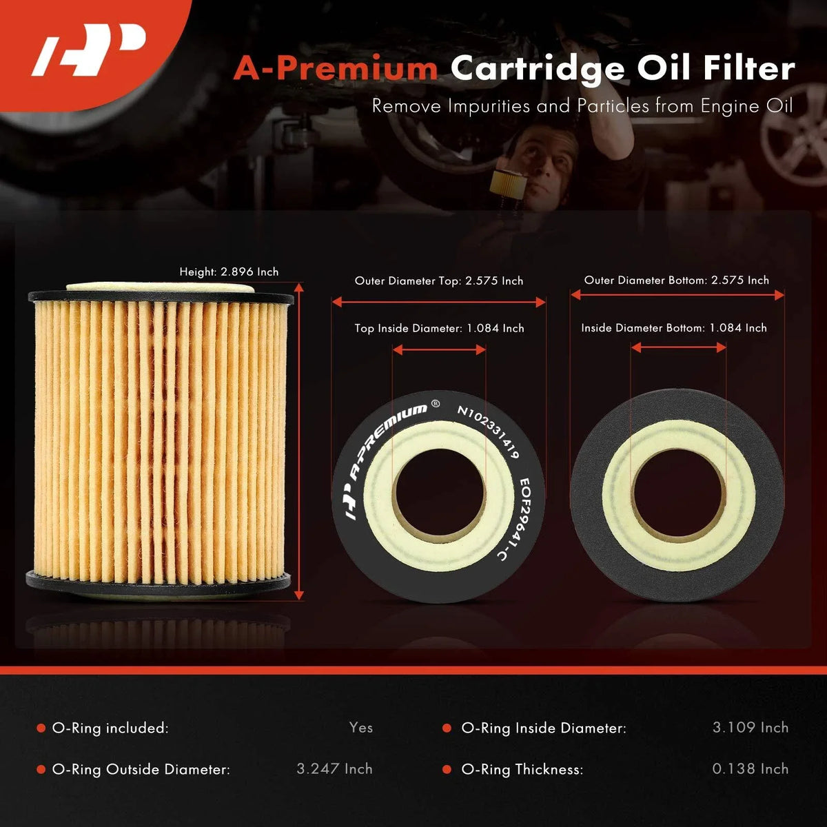 Engine Oil Filter Pair for Escape (2005-2009) & Fusion (2006-2009)