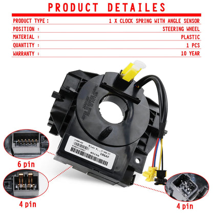 Clock Spring with Angle Sensor for Wrangler JK 2007-2018