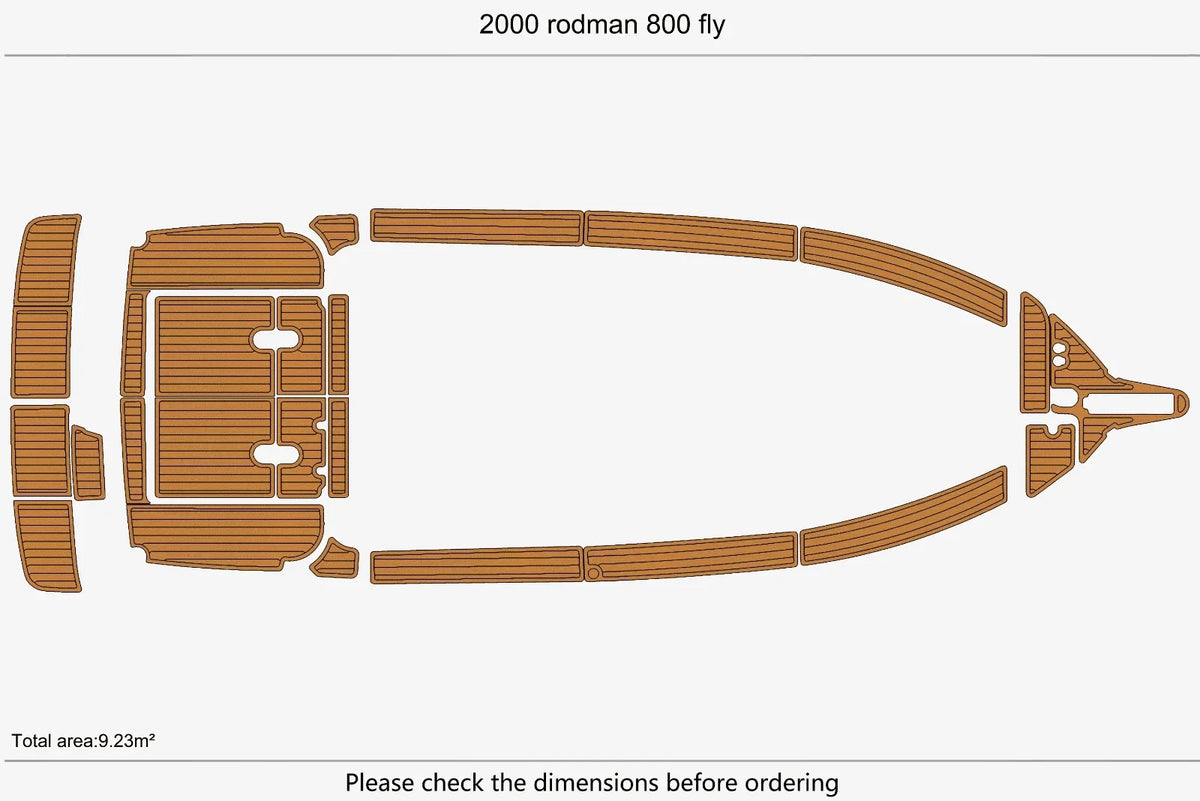 EVA Pad for Rodman 800 (2000) Cockpit Swim Platform Teak Deck Floor