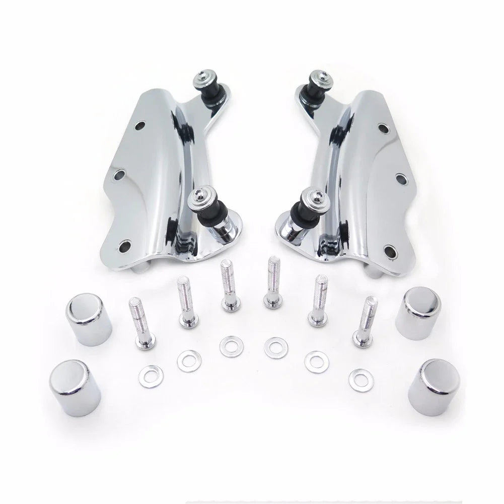 Chrome 4-Point Docking Hardware Kit for Harley FLHR FLHT Touring 2009-2013