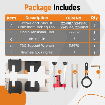 Camshaft Timing Tool Set for M5 M6 X5M X6M S63 (2010–2013) 2249117
