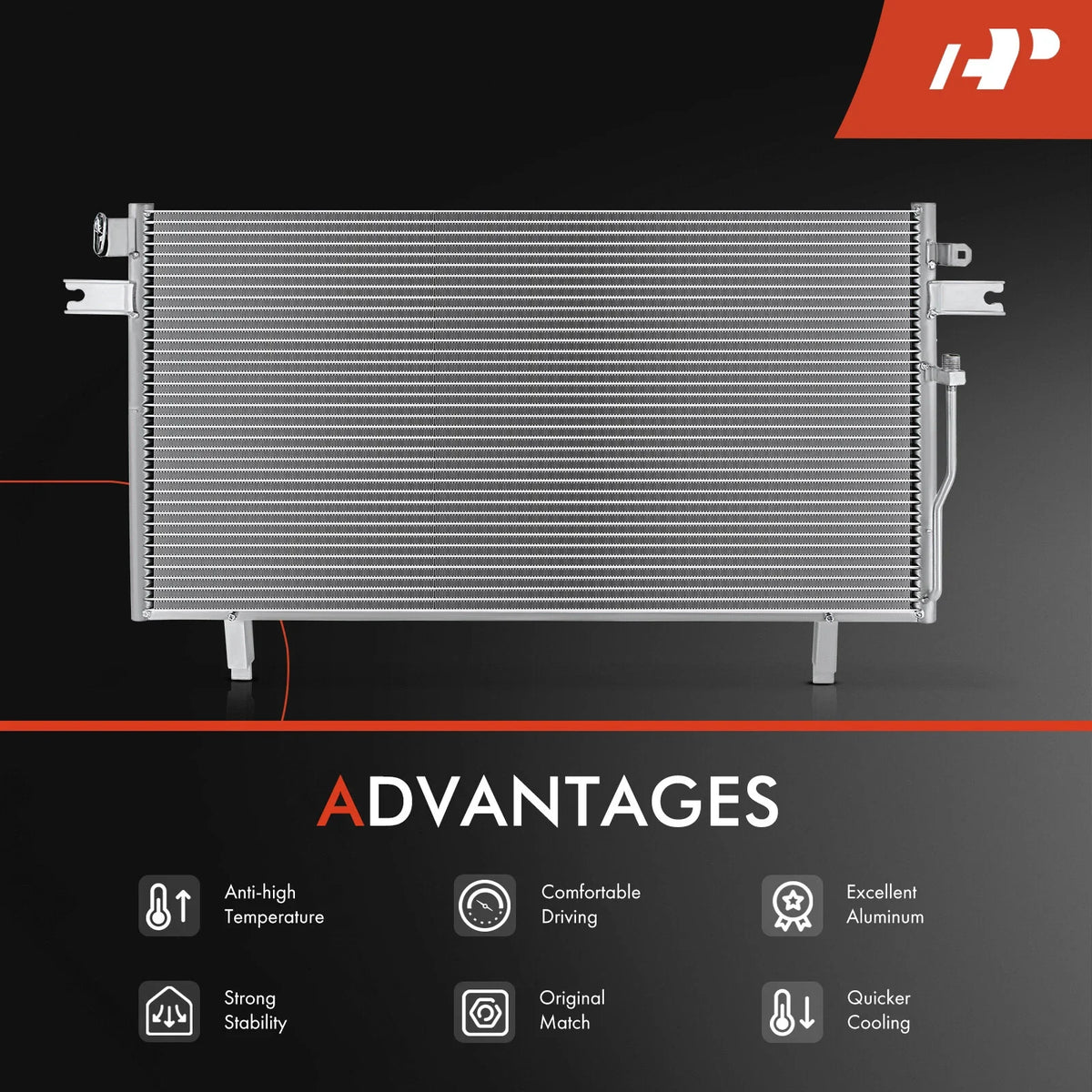 A/C Condenser with Mounting Bracket for 1998-2000 INFINITI QX4