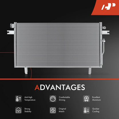 A/C Condenser with Mounting Bracket for 1998-2000 INFINITI QX4