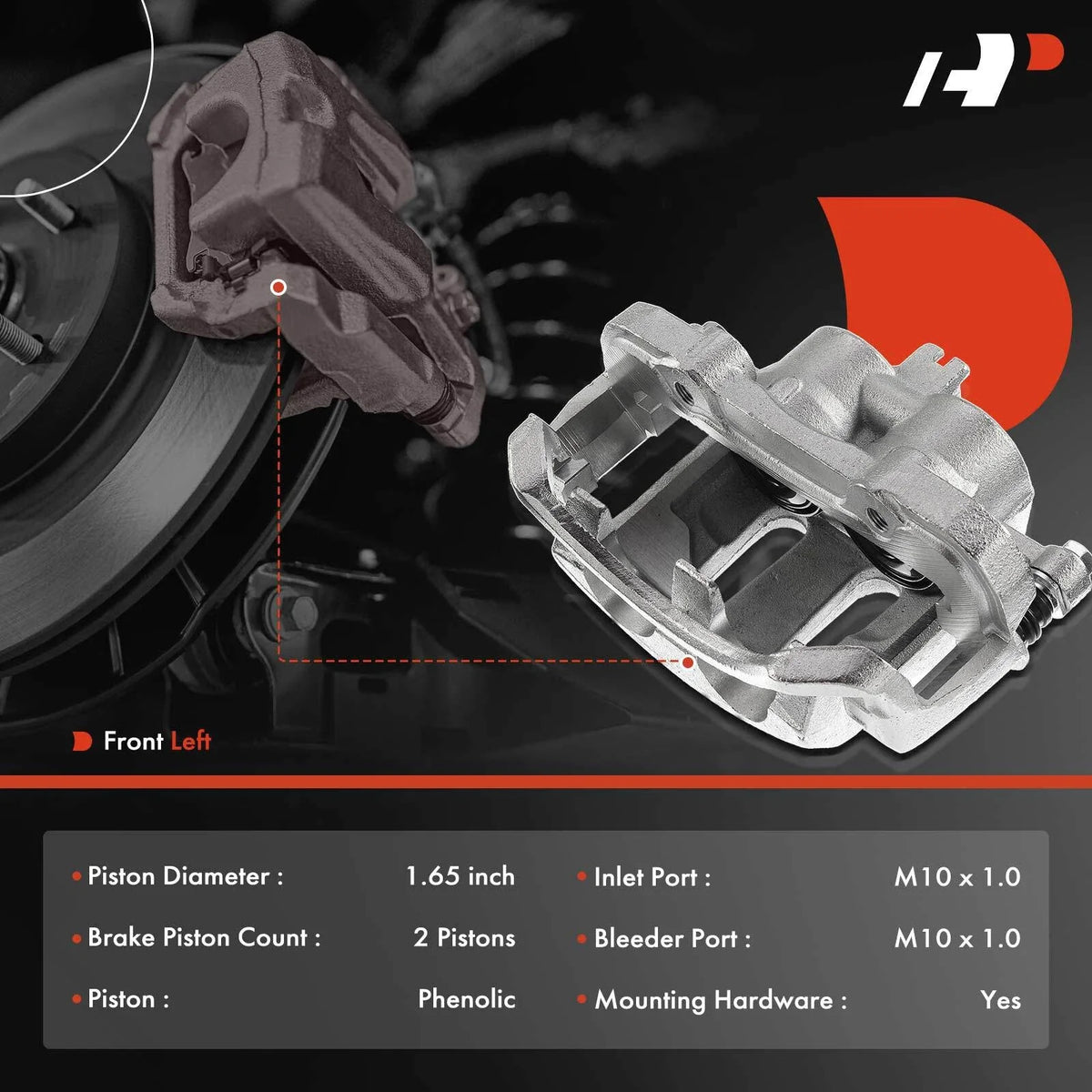 Front Left Brake Caliper & Bracket for Nissan Frontier 1986-1997
