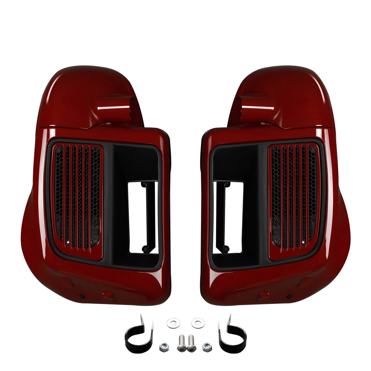 Lower Vented Fairings for Harley Electra Glide (2014-2024) - Billiard Red