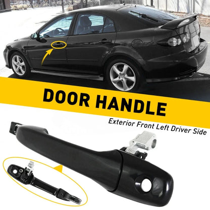 Primed Black Outer Door Handle (Front Left, Driver Side) for Mazda