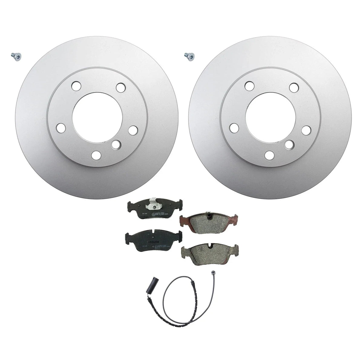 Front Rotors & Low-Met Disc Brake Pad Kit for BMW E30 E36 E46 (1982–2006)