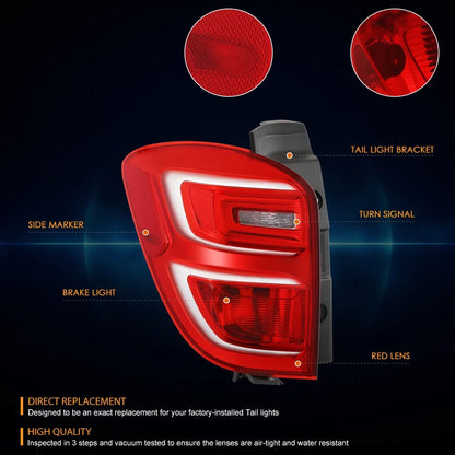 Left Side Tail Light with Red/Clear Lens for 2016-2017 Chevy Equinox