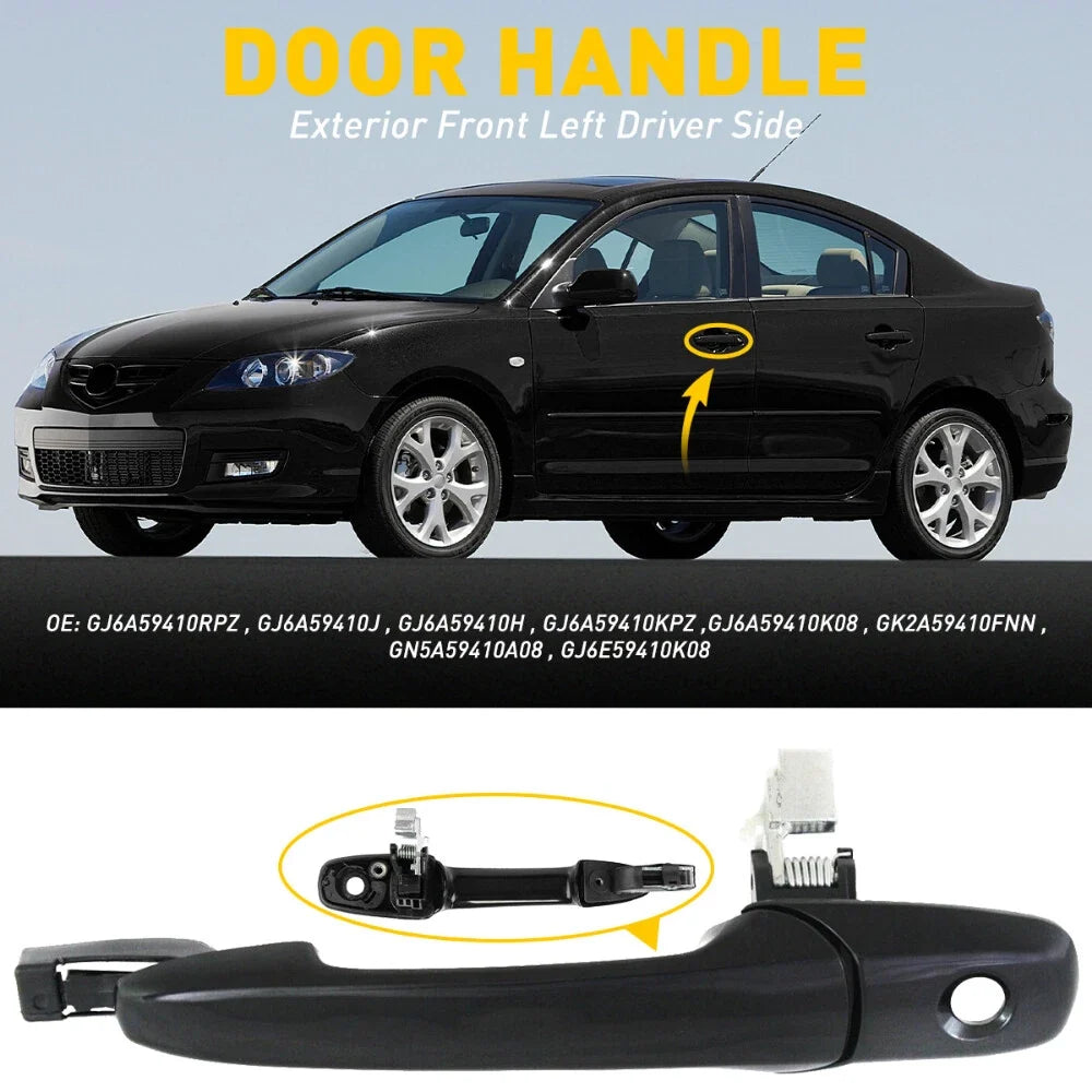Outer Door Handle with Keyhole for Mazda 3 5 6 CX-7 CX-9 RX-8