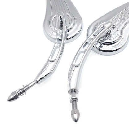 Chrome Raindrop Side Mirrors for Harley (Iron 883 / 1200) 2009–2023