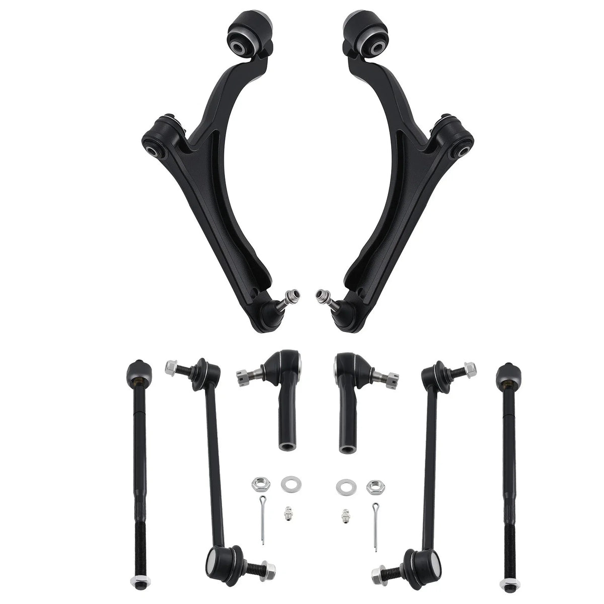 8pc Front Lower Control Arms Tie Rod Set for Chrysler Pacifica (2004–2008)