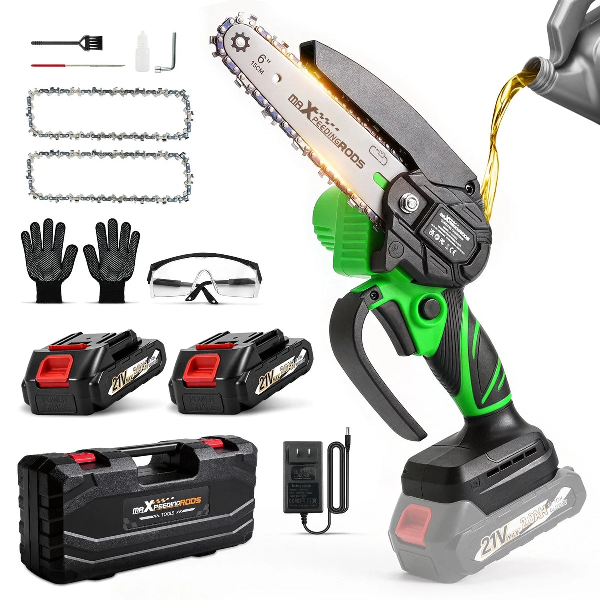 24V Cordless 6 Inch Electric Chain Saw for Mini Chainsaw