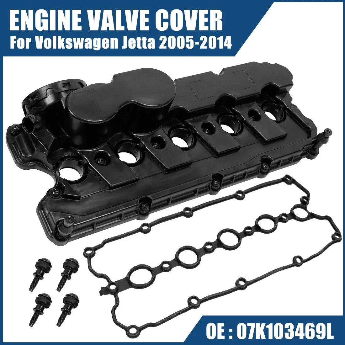 Engine Valve Cover for Volkswagen Jetta (2005–2014) 07K103469L