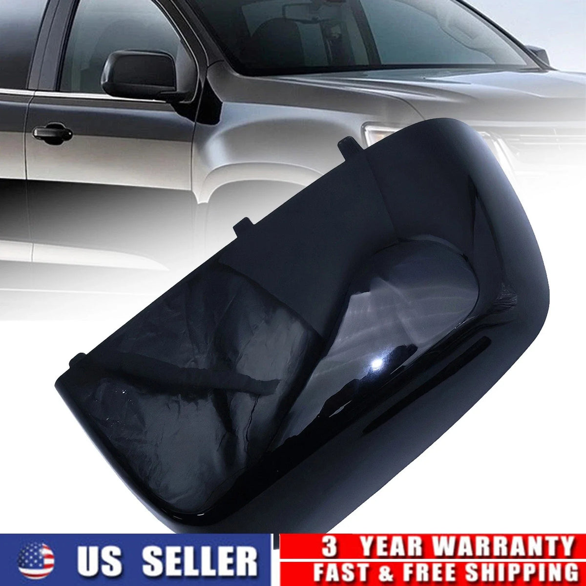 RH Side Mirror Cover Cap for Chevy Colorado GMC Canyon (2015–2021) Gloss Black