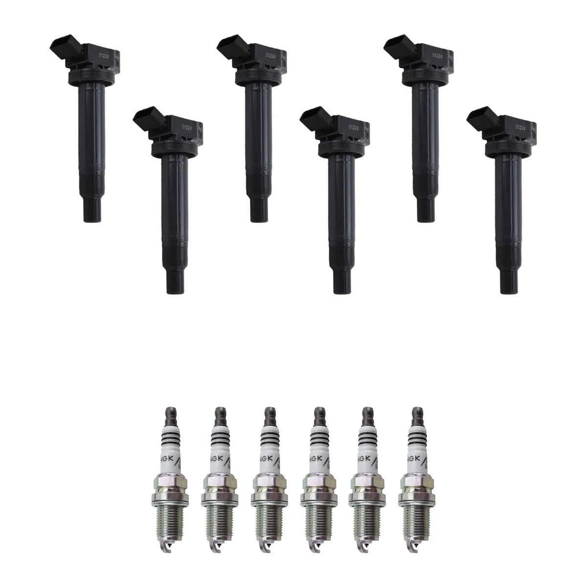 Set of 6 Ignition Coils & NGK Iridium Spark Plugs for ES300 Highlander (1999–2007)
