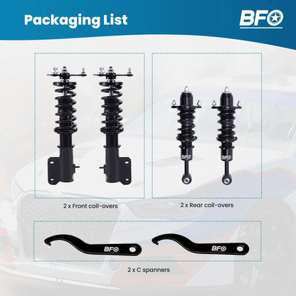 Lowering Kit Adjustable Coilovers Struts for Mitsubishi Lancer 2002-2006