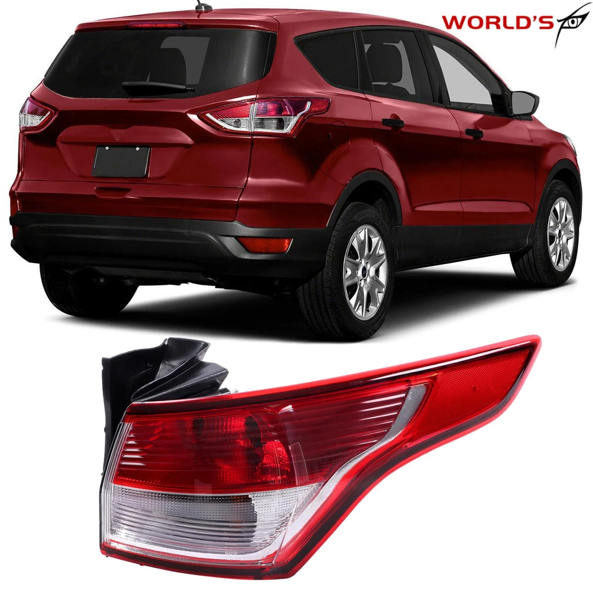 Halogen Tail Light for Ford Escape (2013–2016) Outer Passenger Right