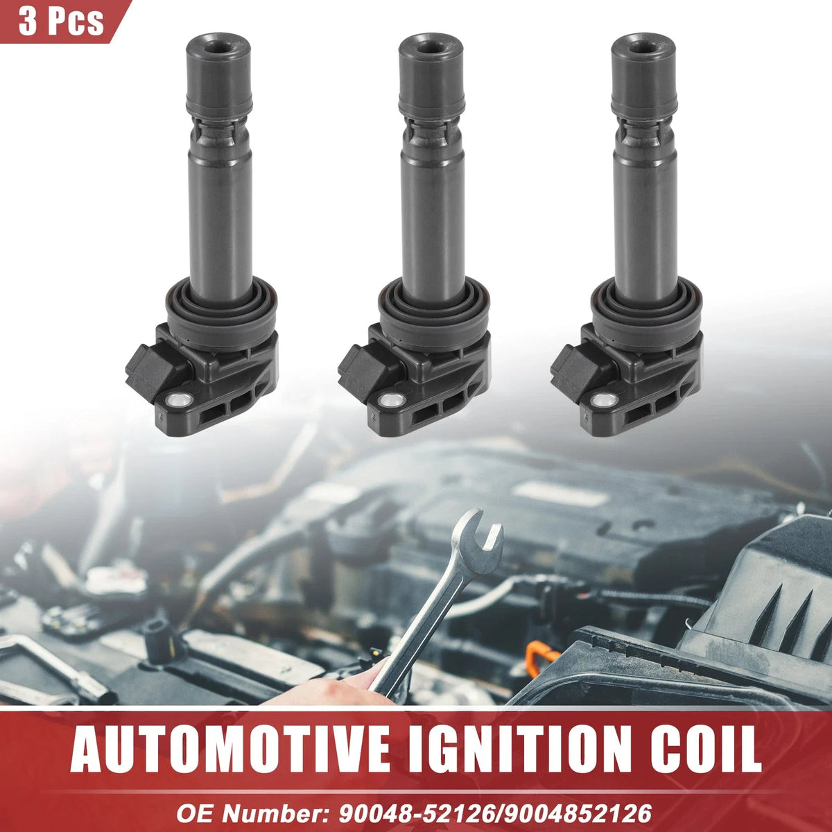 3X Ignition Coil for Toyota Duet (No. 90048-52126)