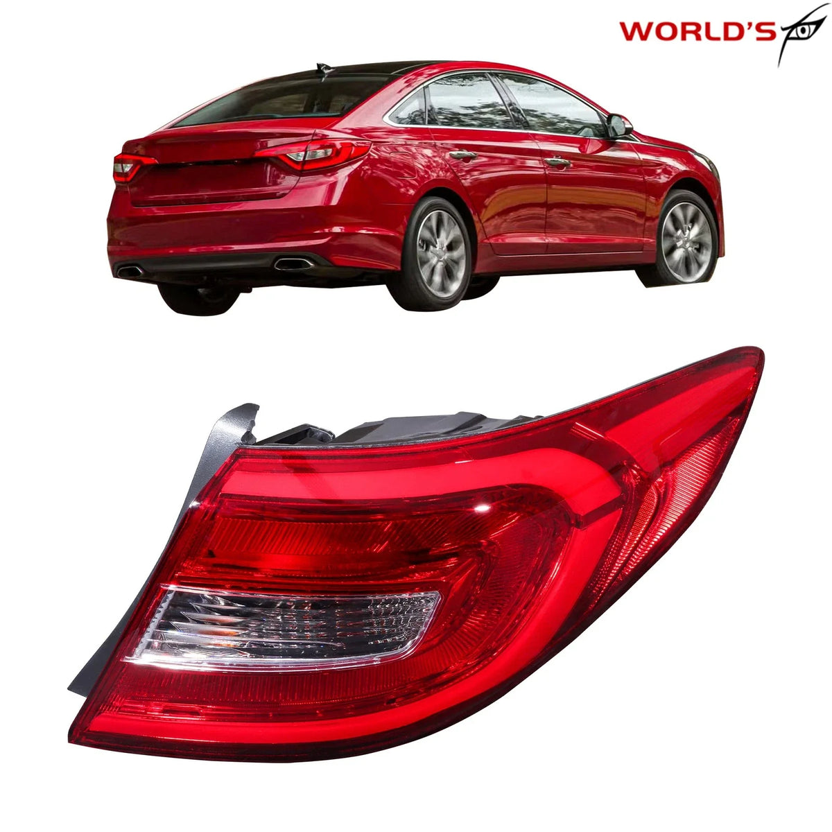 Rear Outer Right Tail Light for Hyundai Sonata (2015–2017) Halogen