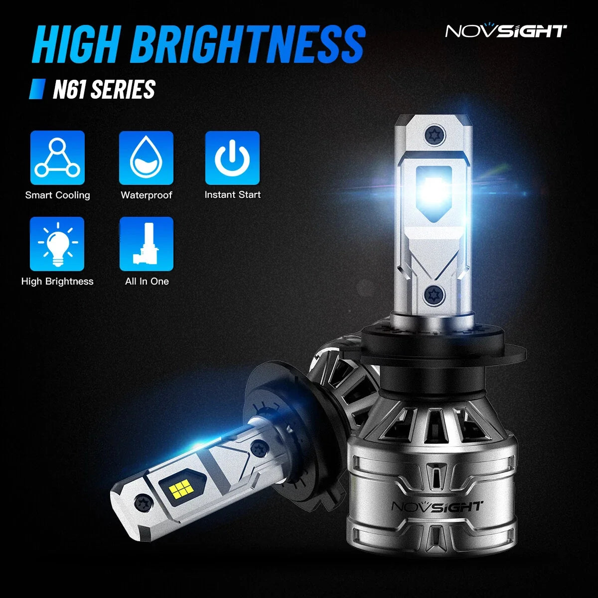 LED Headlight Bulbs Kit H7 9006 for Toyota Hilux N70 2005-2015