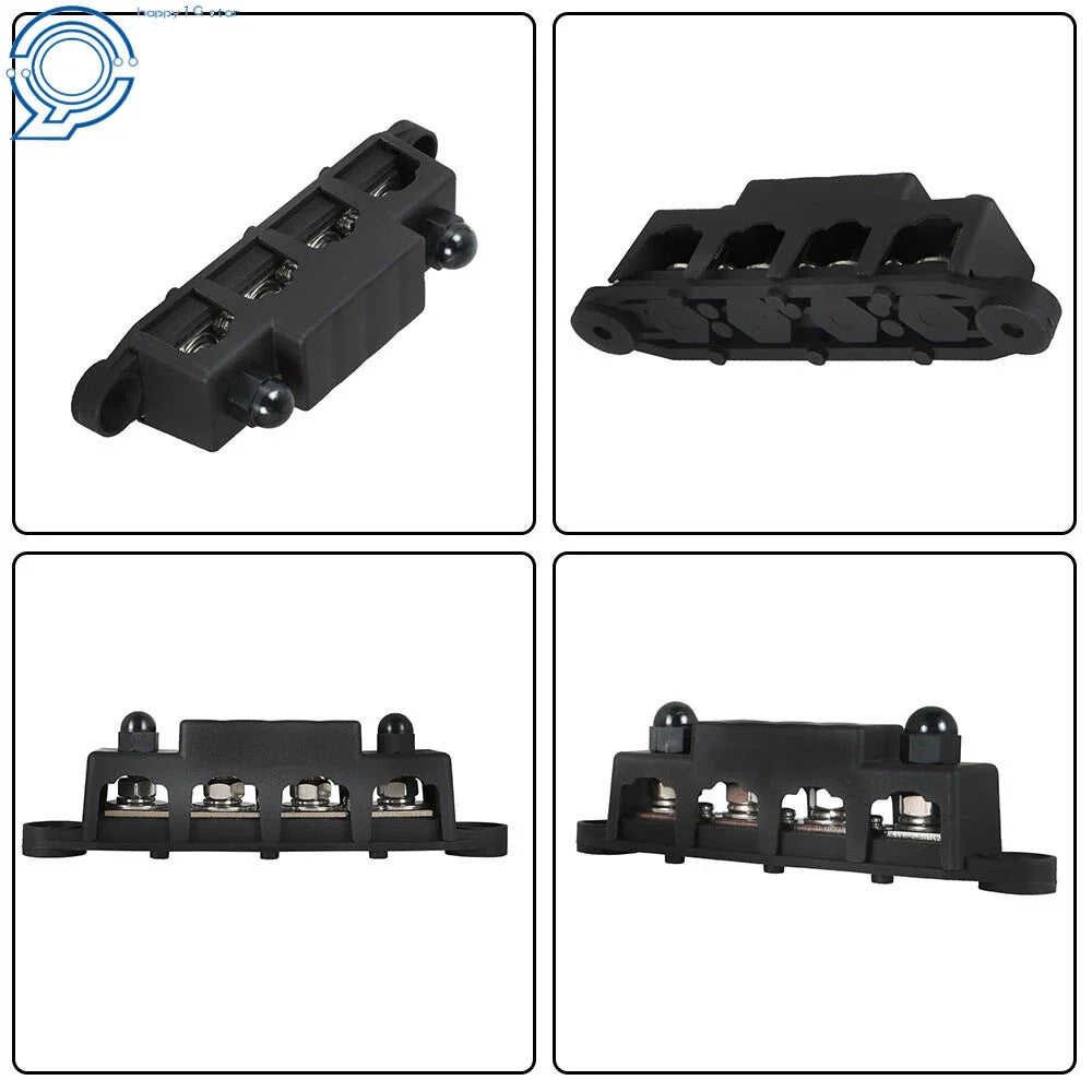12V Systems Power Distribution Block - 4 Post Busbar (250A)