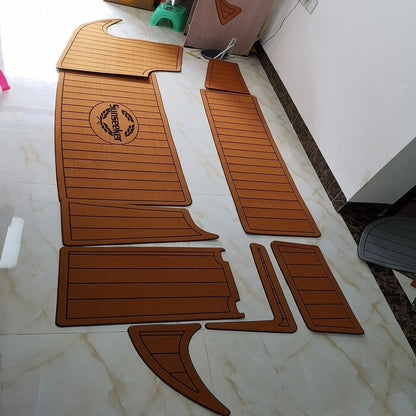 EVA Foam Faux Teak Deck Floor Pad for Sunseeker Camargue 51