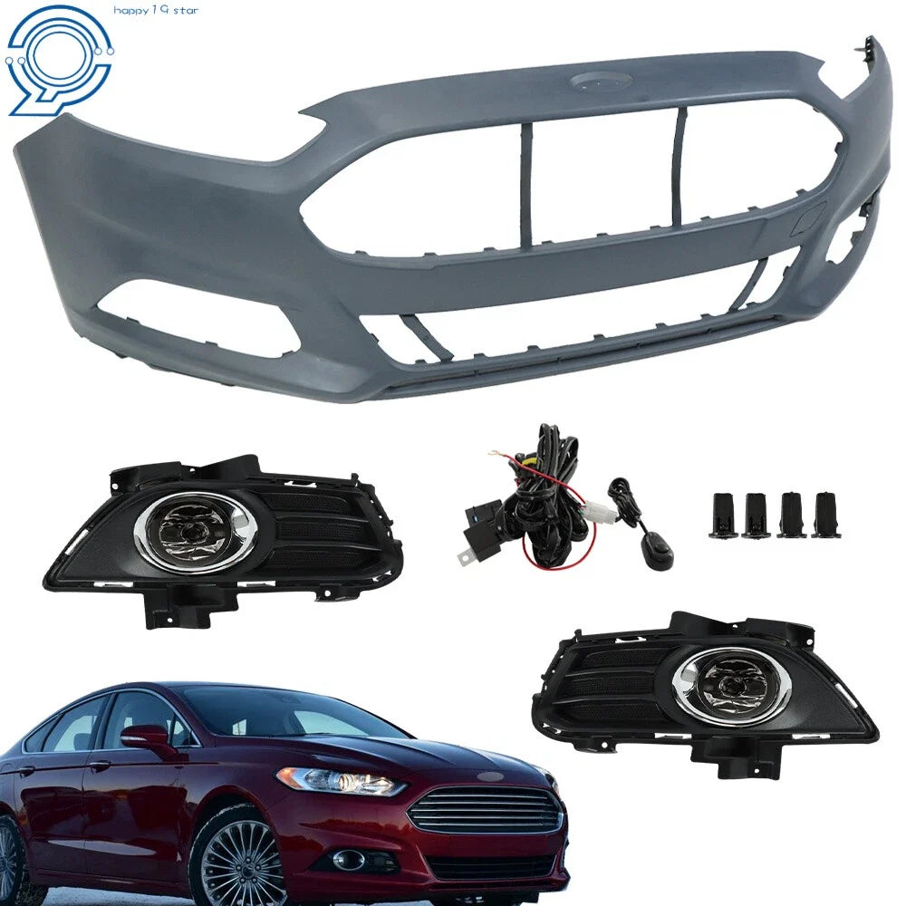 Front Bumper Cover with Fog Lights for Ford Fusion (2013–2016)