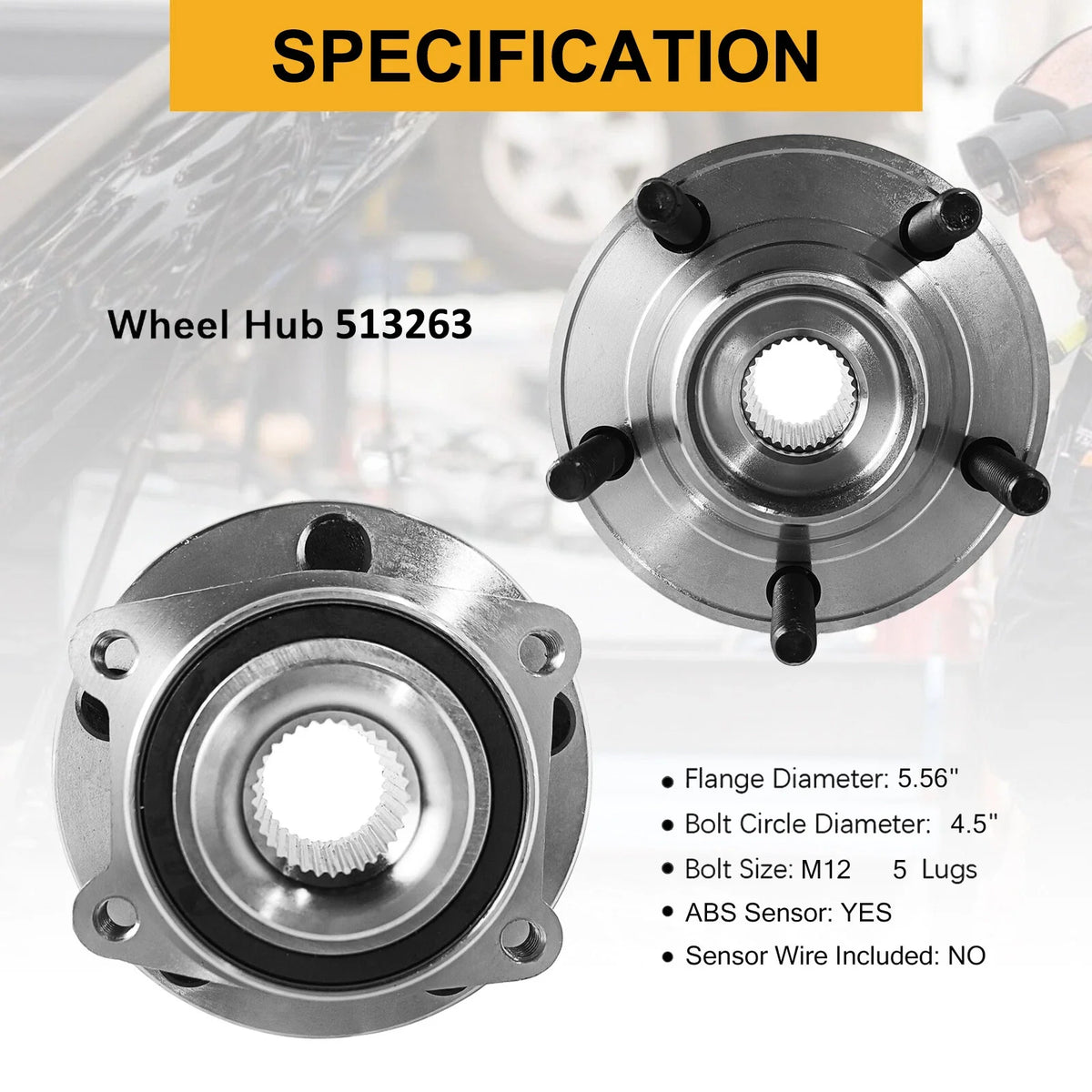 Front Hub and Bearing Assembly for Chrysler Sebring (2007-2010)