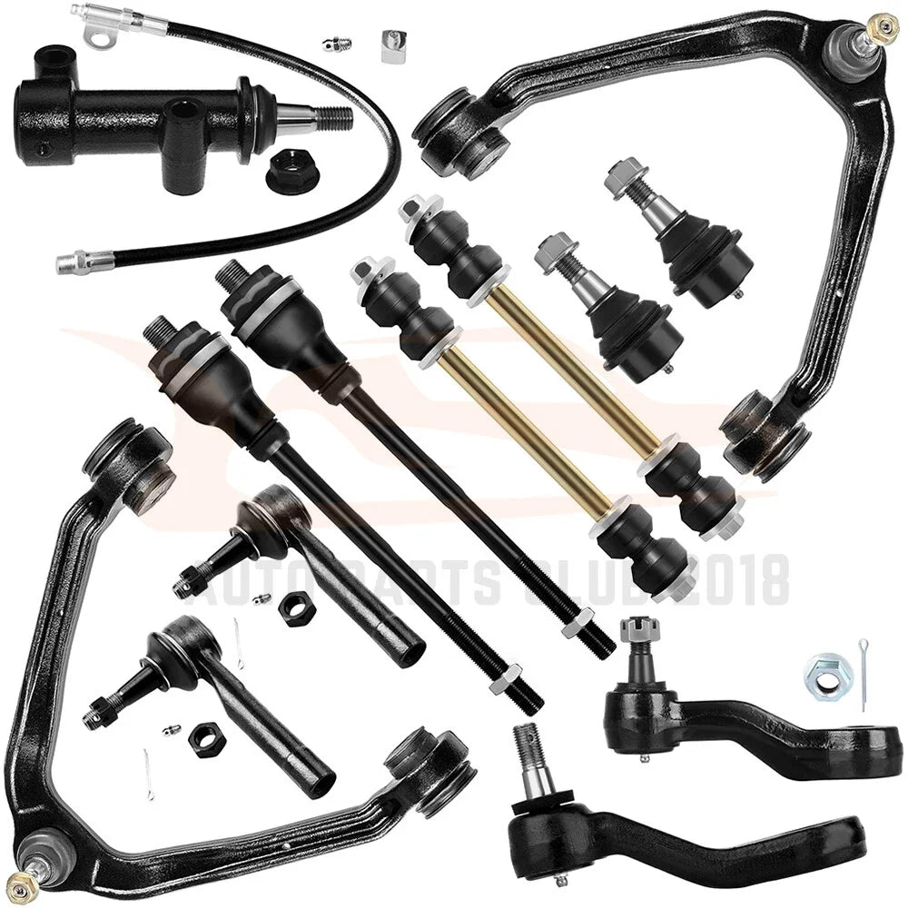 Set of 4 Front Upper Control Arms Tie Rods for GMC Yukon (2001–2006)