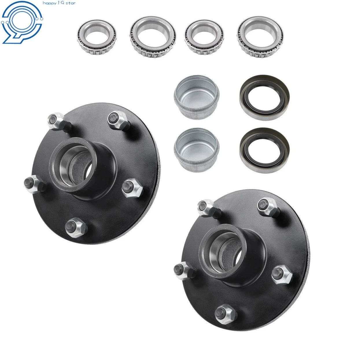 Set of 2 Spindles for 3500 lbs Trailer Hub (5 on 5.5)