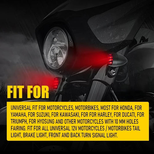4X Red Motorcycle Turn Signal Blinker Light for Honda Yamaha Kawasaki