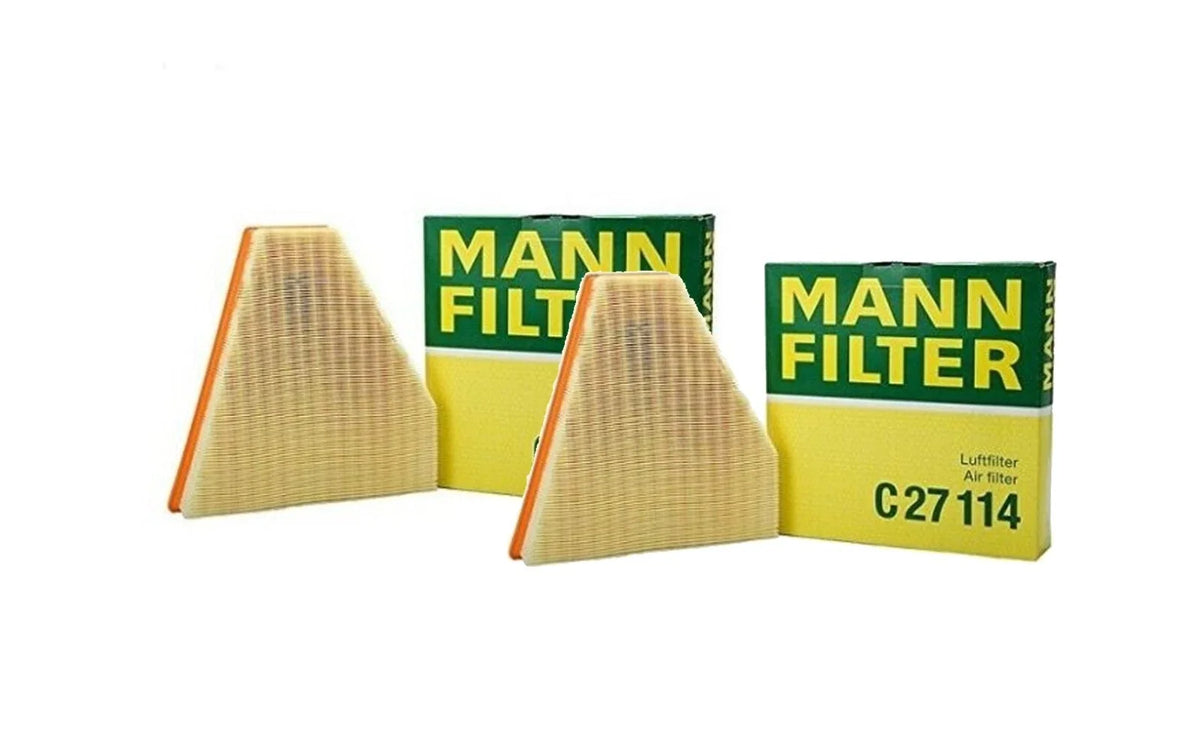Set of 2 Air Filters MANN C27114 for BMW E82 E88 E90 E91 E92 E93 (2007–2013)