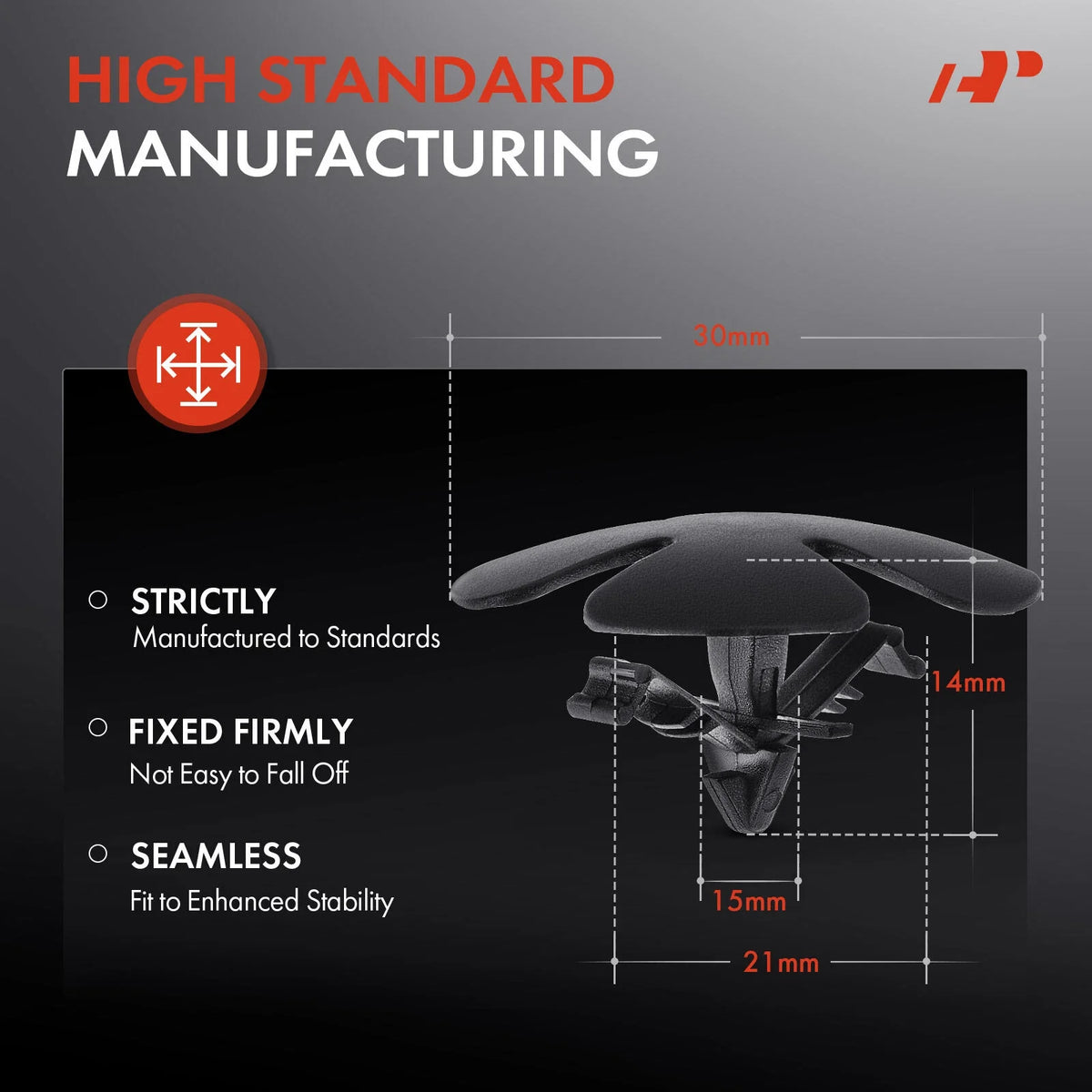 50 Hood Insulation Clips for Honda CR-V - Complete Set