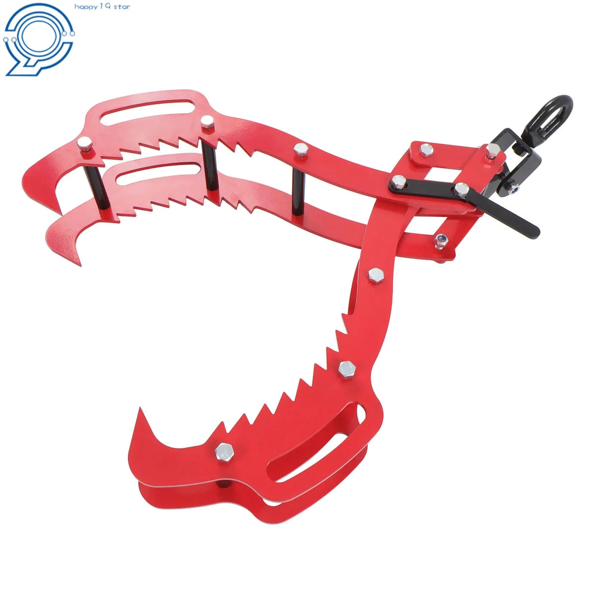 32" Log Lifting Tongs - Heavy Duty 4 Claw Grapple Hook for Tractor