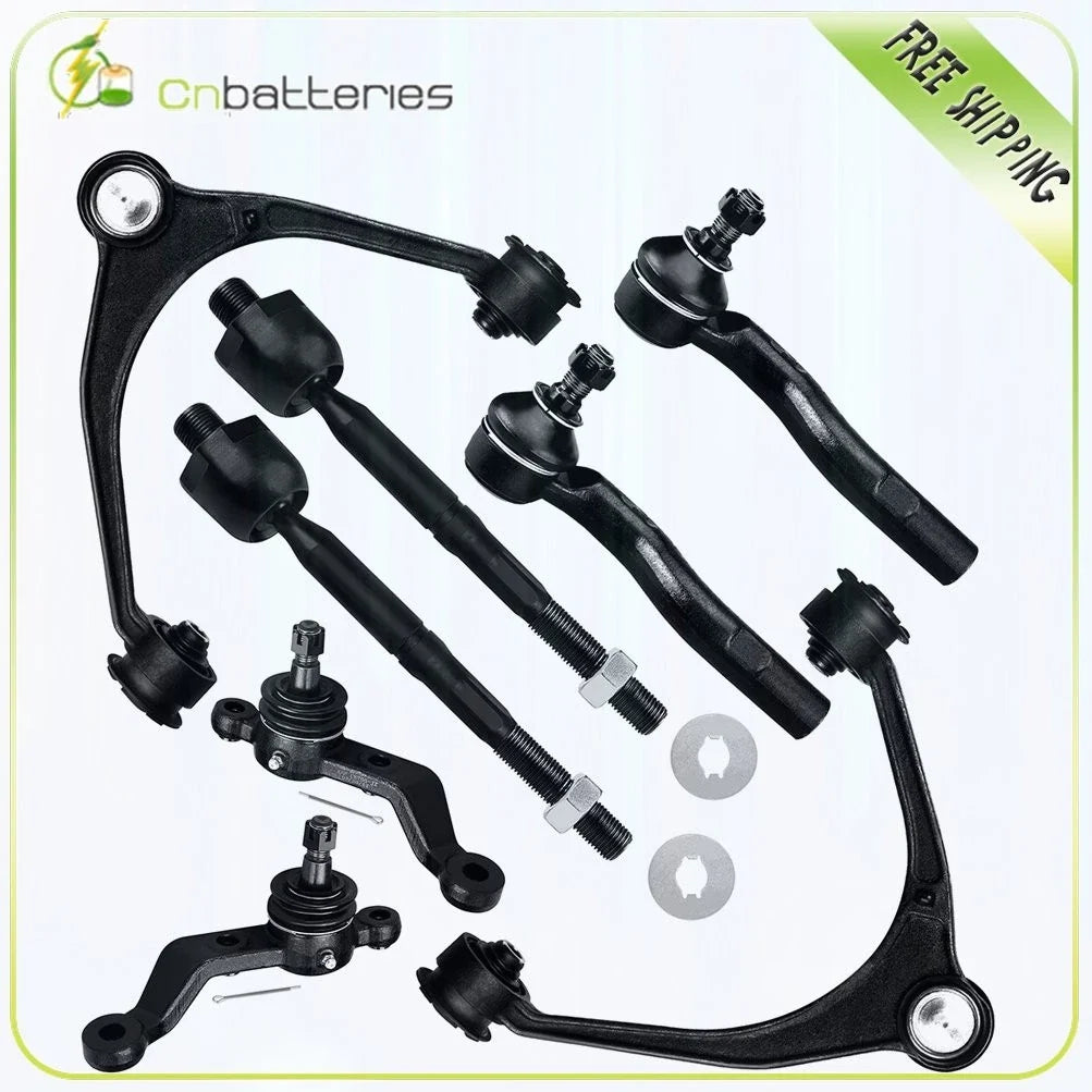 Set of 8 Front Control Arms & Tie Rods for Lexus GS300 GS400 GS430
